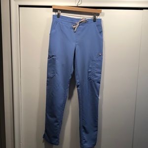 Figs Yola skinny scrub pant in ceil blue
